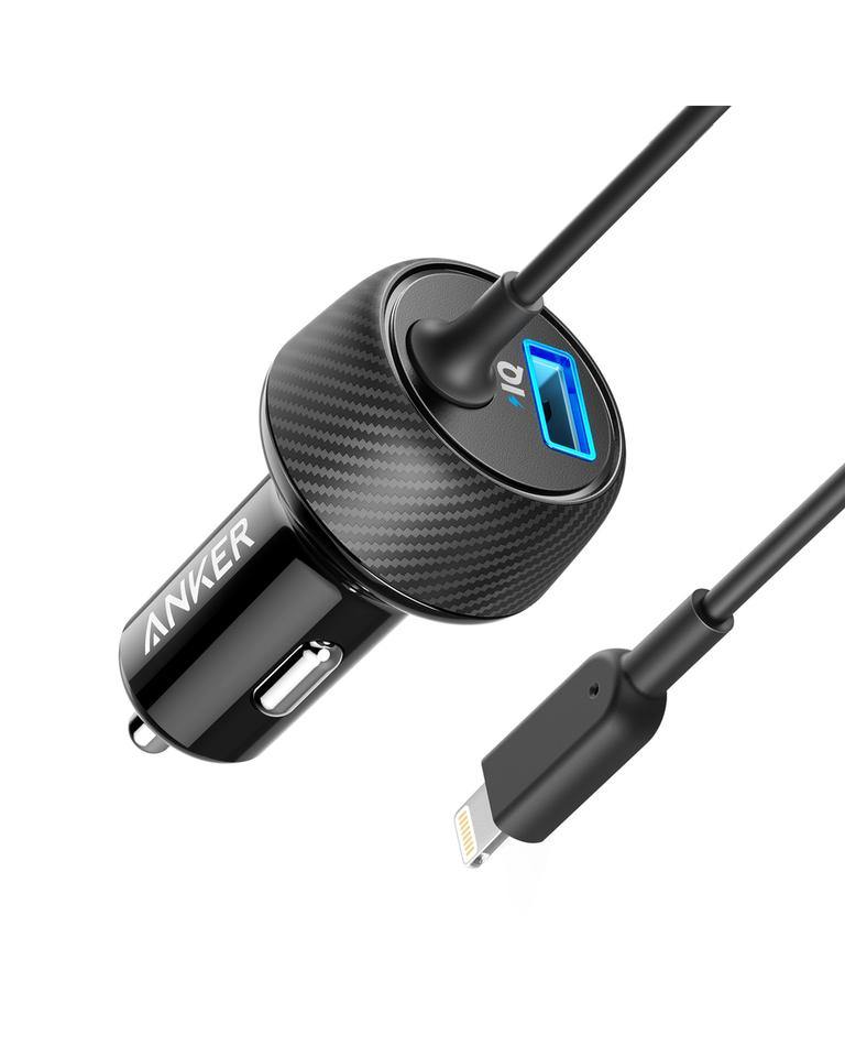 Anker Power Drive 2 Elite With Lightning Connector 24W | Black Anker Power Drive 2 Elite With Lightning Connector 24W | Black